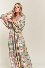 Spoken Words Maxi Dress in Multi Color