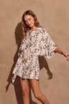 Havana Holiday Romper in Tan/Off White