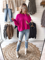 Mixed Together Sweater in Fuchsia