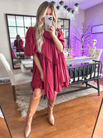 Right About It Dress in Burgundy