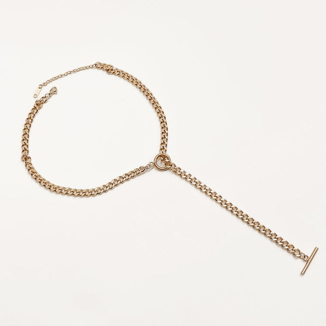 Odessa Y Chain Necklace in Gold