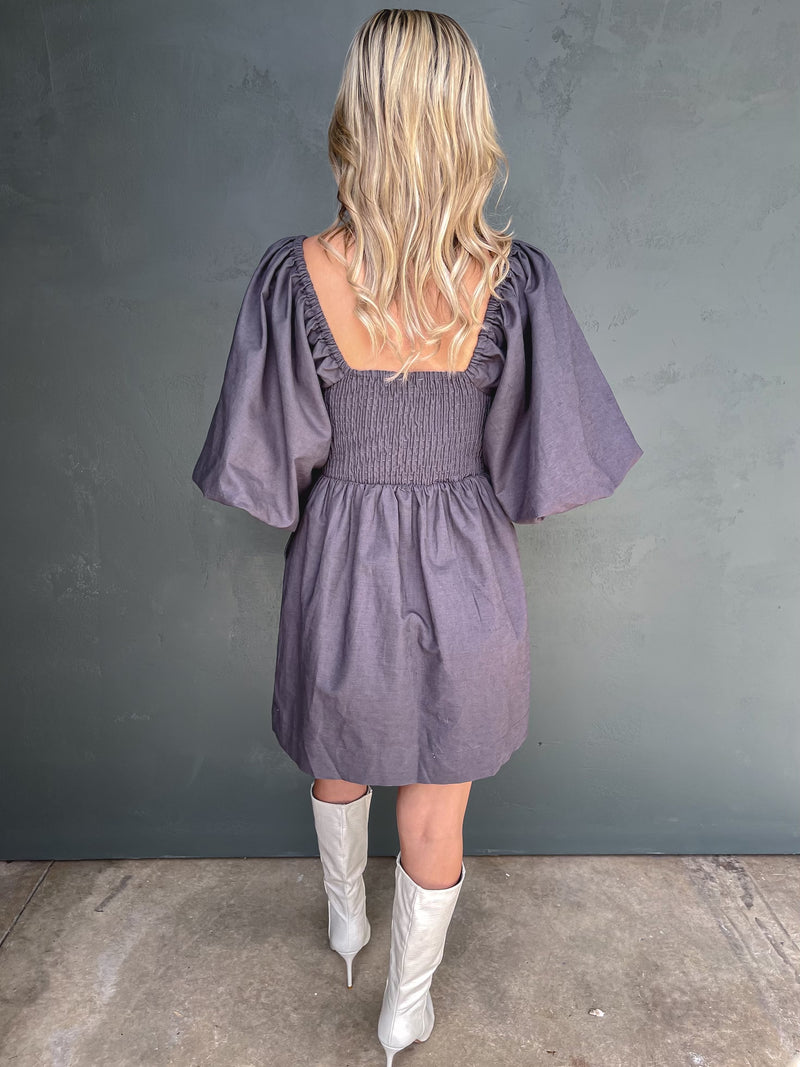 Nothing To Lose Dress in Charcoal