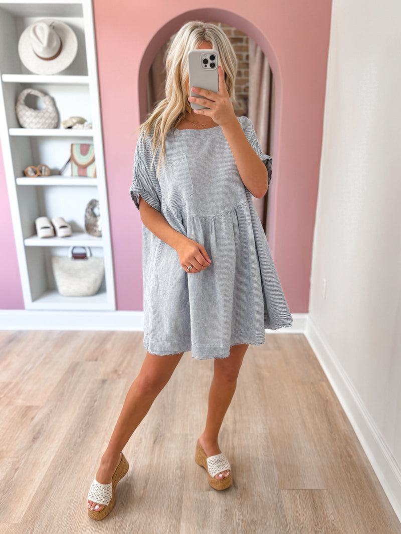 Need To Know Dress in Chambray