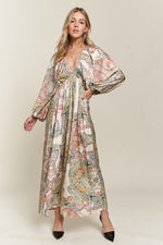 Spoken Words Maxi Dress in Multi Color