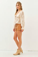 Weaving Around Shorts in Camel