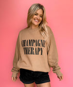 Champagne Therapy Sweatshirt in Mustard