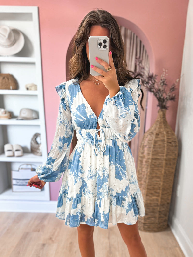 Fall in Love Dress in Blue