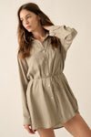 Tabs On You Romper in Light Olive