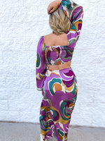 Slow Your Roll Maxi Skirt in Multi Color