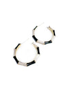 Showing Out Hoop Earrings in Black/White