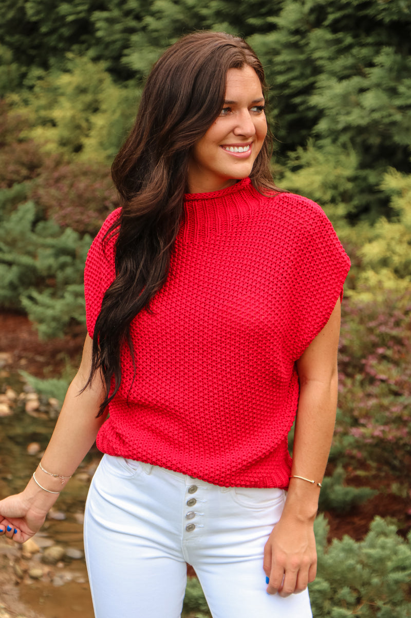 Seasons Change Sweater in Red