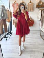 Right About It Dress in Burgundy