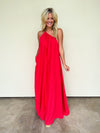 Warm Hearted Maxi Dress in Red