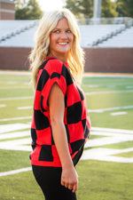 The Longest Yard Vest Top in Red/Black