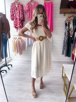 Core Memory Midi Dress in Cream