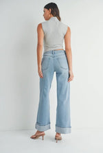 Running Late Wide Leg Jeans