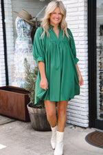 Afternoon Date Dress in Hunter Green