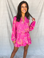 Jace Baton Rouge Romper in Pink