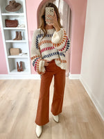 Chit Chat Wide Leg Jeans in Rust