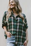 Pick You Flannel Top in Green