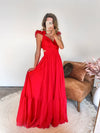 Stunning Sights Maxi Dress in Red