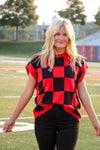 The Longest Yard Vest Top in Red/Black