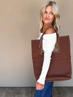 Aiden Tote Bag in Brown