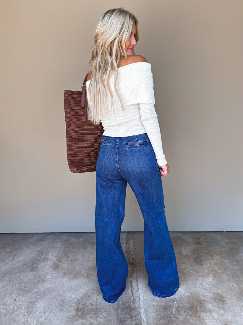 Headed Your Way Flare Jeans