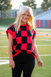 The Longest Yard Vest Top in Red/Black