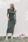 Light Up My World Midi Dress in Olive