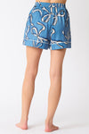 Bow PJ Shorts in Blue