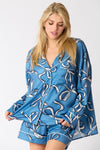 Bow PJ Top in Blue