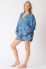 Bow PJ Top in Blue