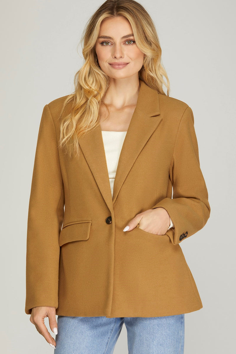 Tour The City Blazer in Camel