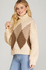 Many Layers Sweater in Cream/Taupe