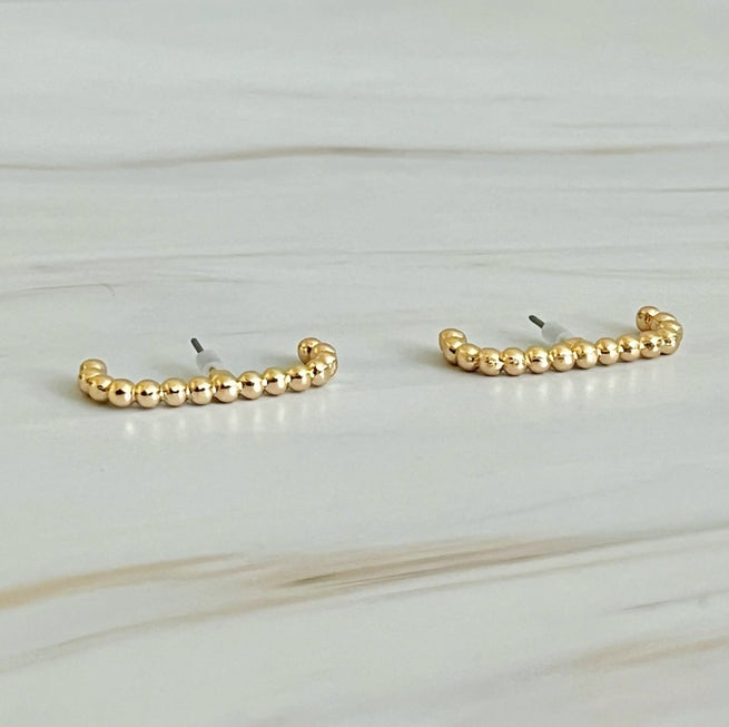 Linked Together Stud Earrings in Gold