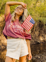 America Made For You and Me Graphic Tee in Red