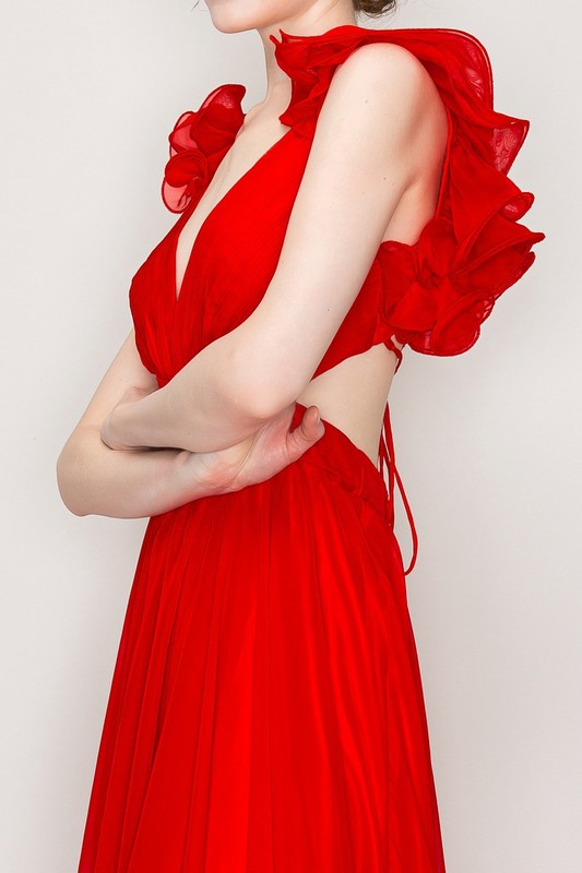 Stunning Sights Maxi Dress in Red