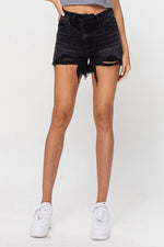 Be My Forever Denim Shorts in Black