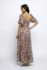 Ballroom Beauty Maxi Dress in Taupe/Brown