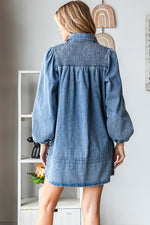 Hush The Fuss Dress in Denim