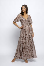 Ballroom Beauty Maxi Dress in Taupe/Brown