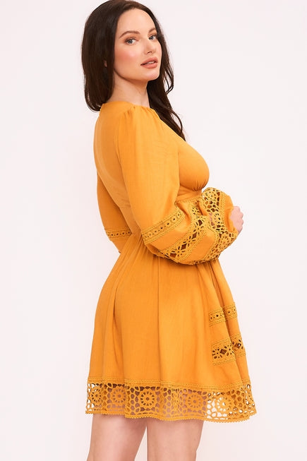 Connecting With You Dress in Pumpkin