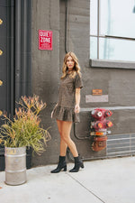 On The Prowl Dress in Brown