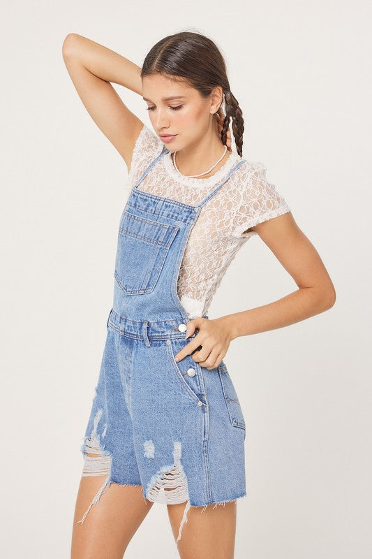 Born In The USA Overalls in Denim