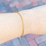 Cuban Chain Bracelets in Gold - 3 Chain Sizes