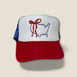 America Bow Trucker Hat in Red/White/Blue