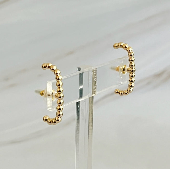 Linked Together Stud Earrings in Gold