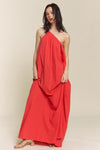 Warm Hearted Maxi Dress in Red