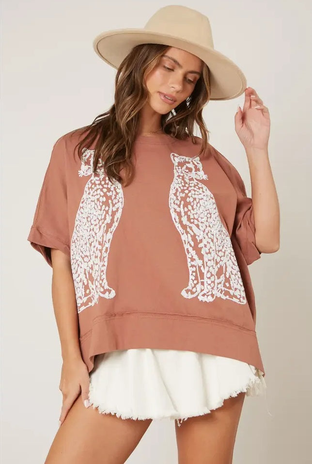 Fact Or Fiction Top in Brown